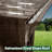 10X14ft Lean To Hardtop Gazebo With Gutters, Outdoor Wall Mounted Gazebo With Metal Roof