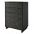 Granville 38" Modern Solid Wood Dresser with 5 Drawers in Charcoal Gray-1148915330