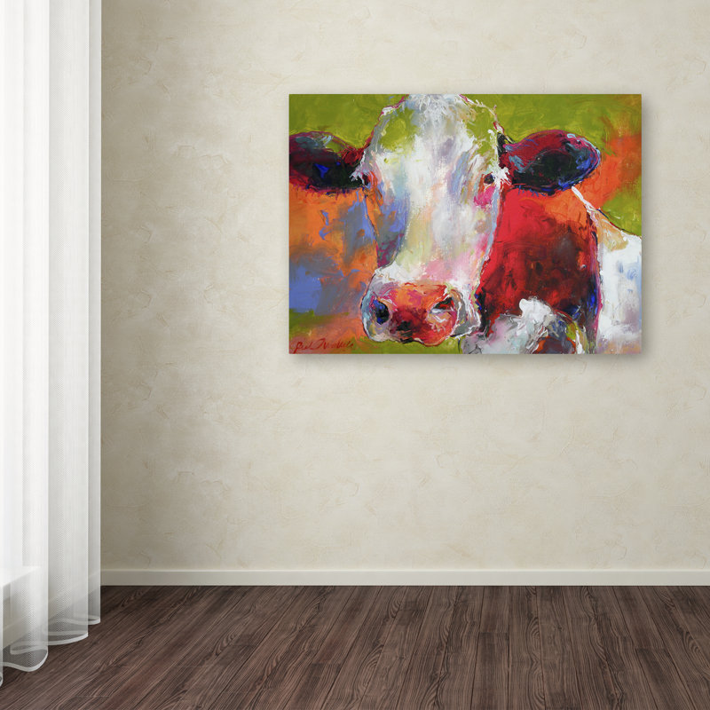 « art cow », reproduction sur toile tendue, H 14 po x l 19 po