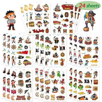Autocollants pirates, autocollants sur le thème des pirates, décorations et cadeaux pour une fête de pirates