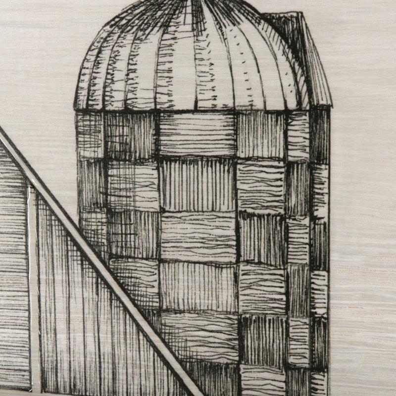 Bâtiments de grange I : texturés et décorés à  la main, L 61,5 po x l 1,6 po x H 41,5 po, Bâtiments de grange I