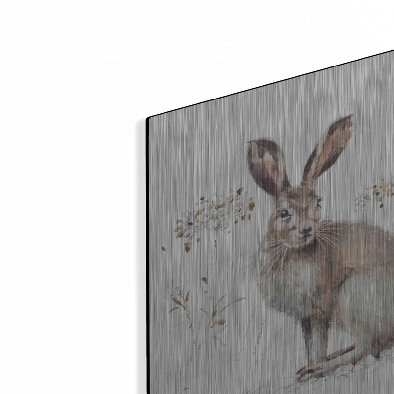 «Wood Land Walk X III» par Lisa Audit, art mural en métal, H 12 po x l 12 po
