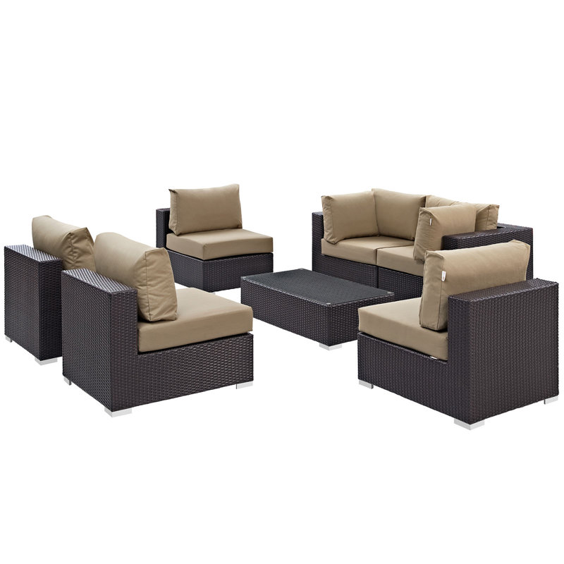 Ensemble modulaire d'extérieur 7 pièces Convene, Moka