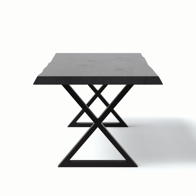 Brooks X Base Dining Table, Ebonized, 29.75"H x 116"L x 40"W, Black
