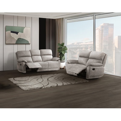2-Piece Set: Reclining Sofa & Loveseat