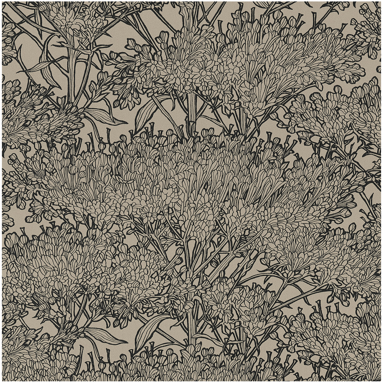 Leopold Floral Wallpaper, Brown