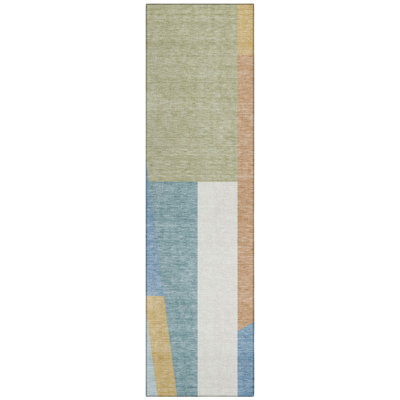 Machine Washable Indoor/Outdoor Chantille ACN2446 Geometric Rug