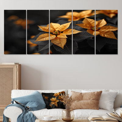 Gamino - Poinsettias Canvas Wall Art Set