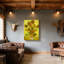 Vase tournesol, 20 x 30 pouces, cadre mural en bois à l'arrière