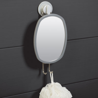 Oval Mirror with Hooks