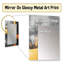 «Black and Gold Converge Dream I - Line Art Unique Wall Mirror, Gold Mirror, Printed Metal Art-1638008454