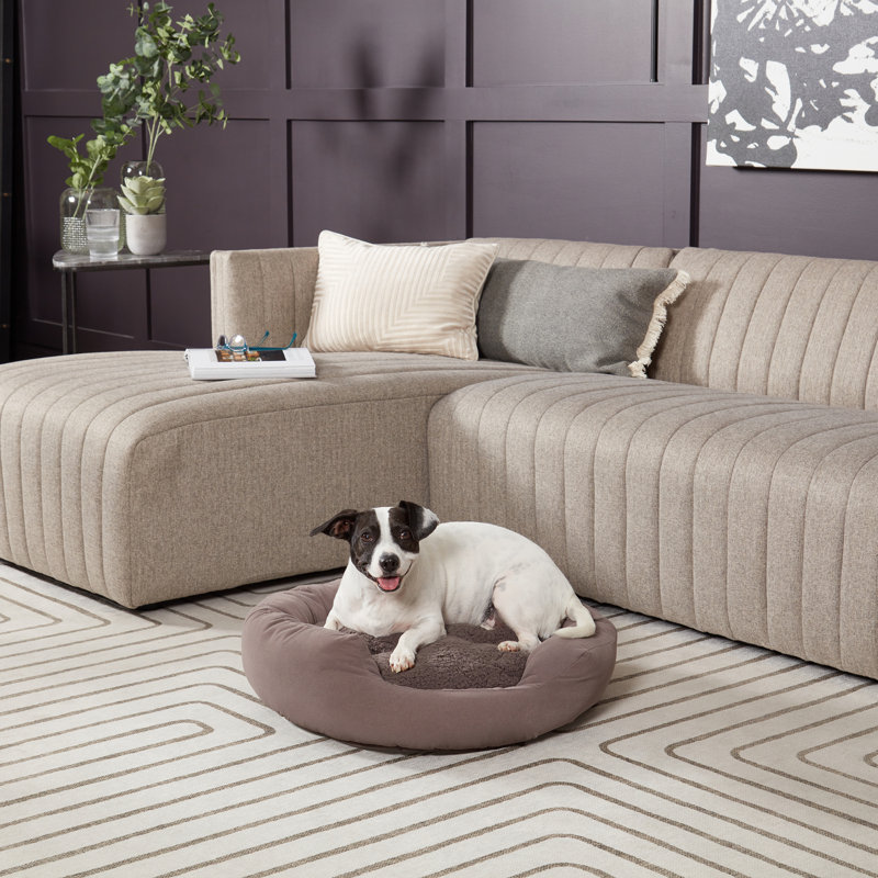 Lit pour chien Chamari Donut, Petit (l 24 po x P 24 po x H 8 po), Gris