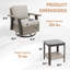 Ensemble 2 pièces de chaises de patio pivotantes en osier avec table d'appoint-120465005