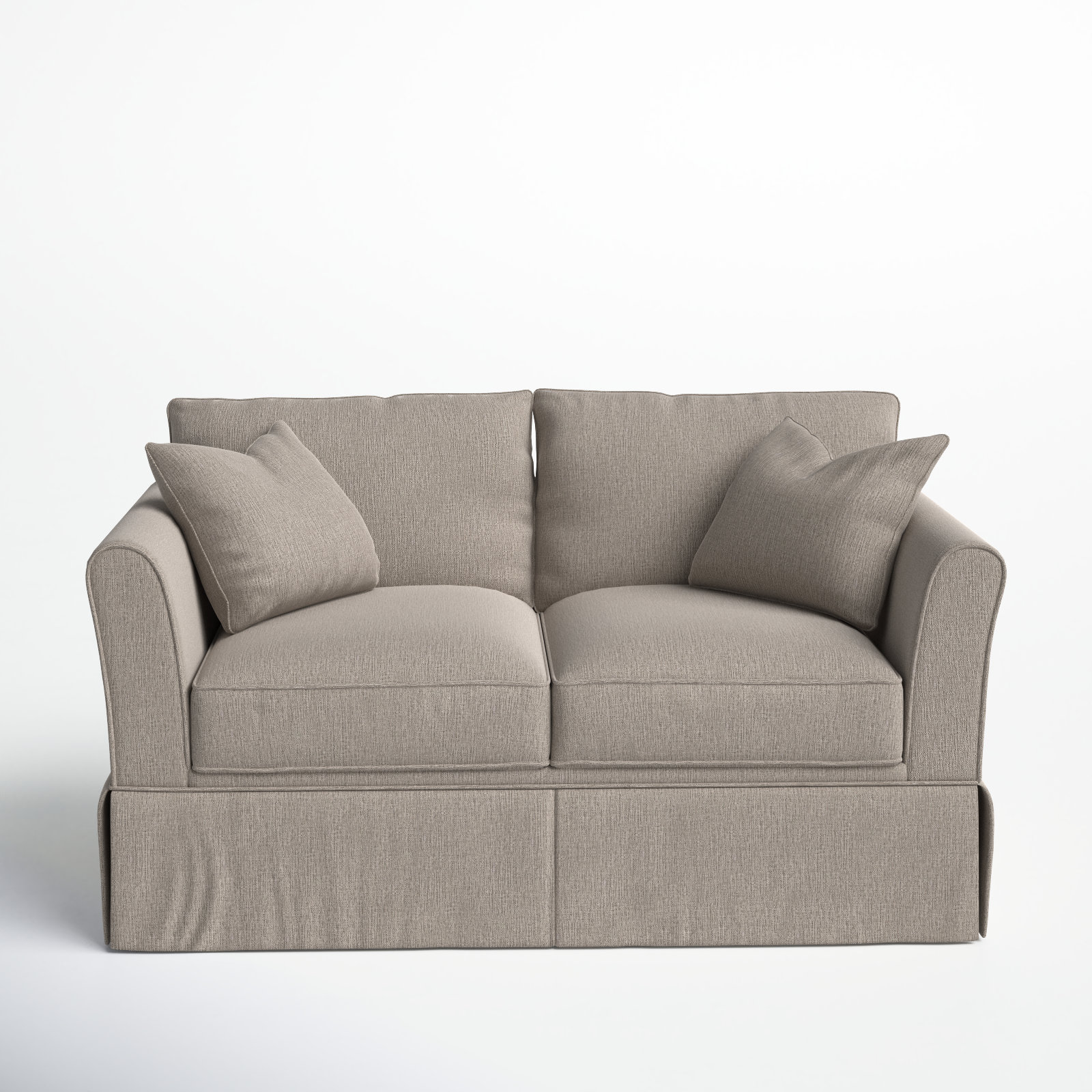 Shelby 63" Upholstered Loveseat, Drusky Linen Sustain® Basketweave