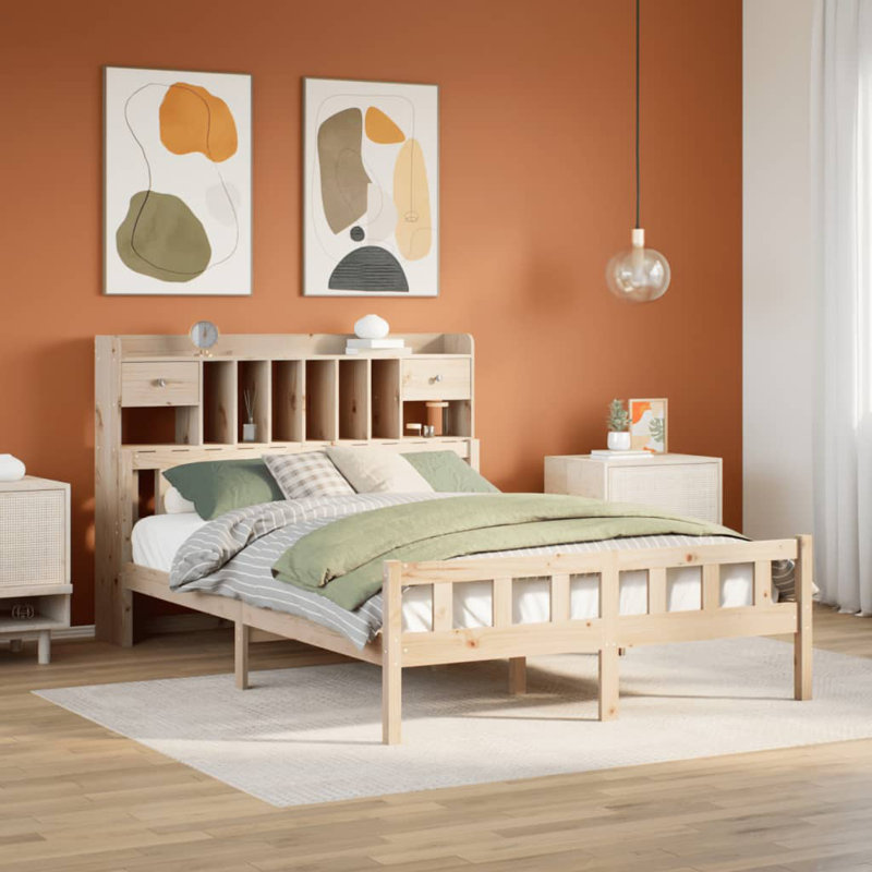 Abdala Solid Wood Bed, 160 x 200 cm, White