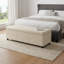 Banc de rangement rembourré en similicuir et en bois massif de 54 pouces avec plateau rabattable Gracie Mills-133229468-133229469