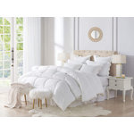 Swift Home Down-Alternative Comforter White Duvet Insert - Essential 1800 Series Microfiber - Ultra-Soft, All-Season, Durable, Easy Care