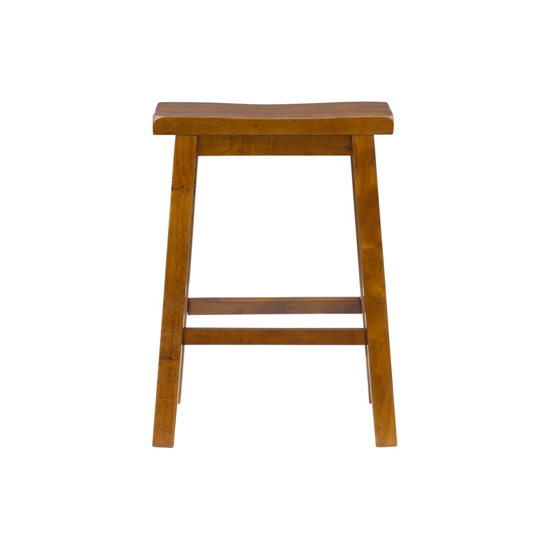 Tabouret de bar et de comptoir en bois massif Forsyth, Tabouret de comptoir (assise de 24 po de hauteur), Brun miel