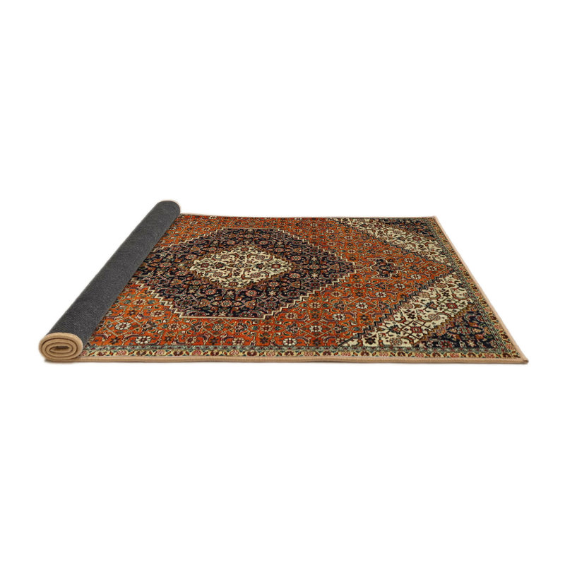 Tapis décoratif brun oriental Eidson, Rond 8 pi