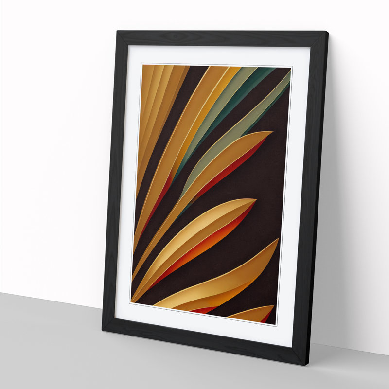 Deco Design Vol.3 - Framed Print, 34cm H x 25cm W x 2cm D, Black Framed