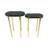 Black Quartz Top Nesting Tables
