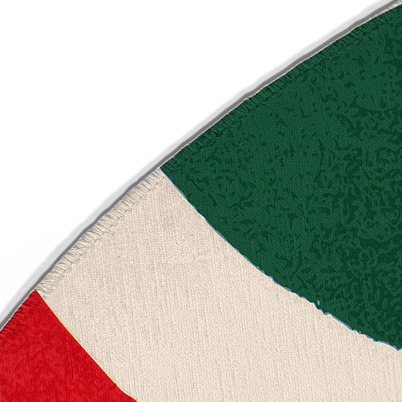 Bright Shuffle Indoor And Outdoor Area Rug, Round 5'