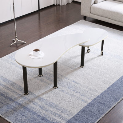 Modern Rotatable Nesting Coffee Table for Smart Space Saving