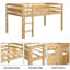 Lit mezzanine simple en bois avec échelle, conception peu encombrante et fabrication robuste pour des aires de jeu et de sommeil confortables-1942119373