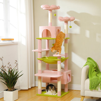 Arbre à chat en peluche 72 po