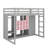 Twin-Size Wooden Loft Bed Featuring Integrated Wardrobe, Shelves And Staircase-1851700158