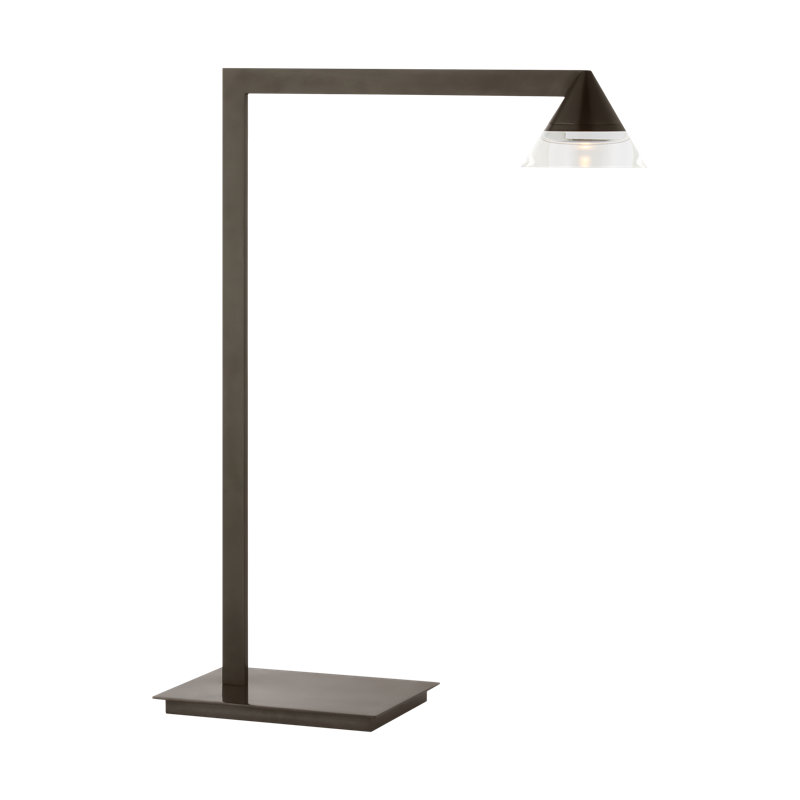 Midrand LED Desk Table Lamp, Bronze, Clear