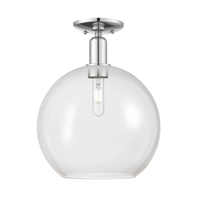 Plafonnier semi-encastré 1 lumière 14 po Arcadia - Chippenham - abat-jour blanc mat