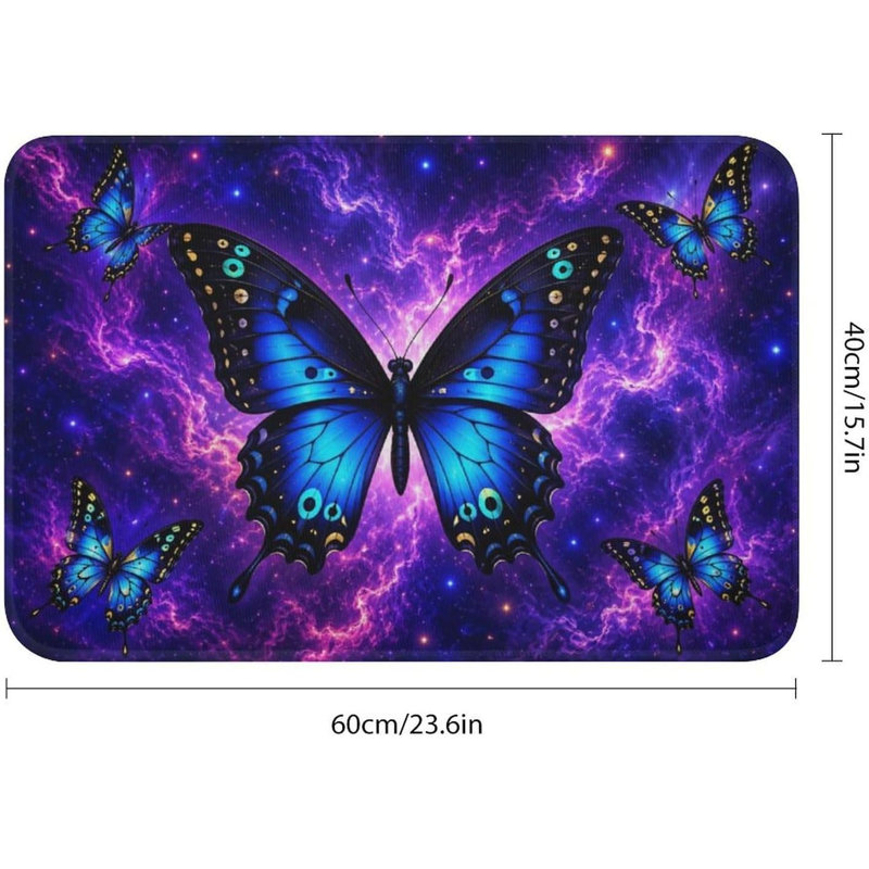Tapis lavable antidérapant bleu en galaxie Galaxy, Single- 24" L x 16" W