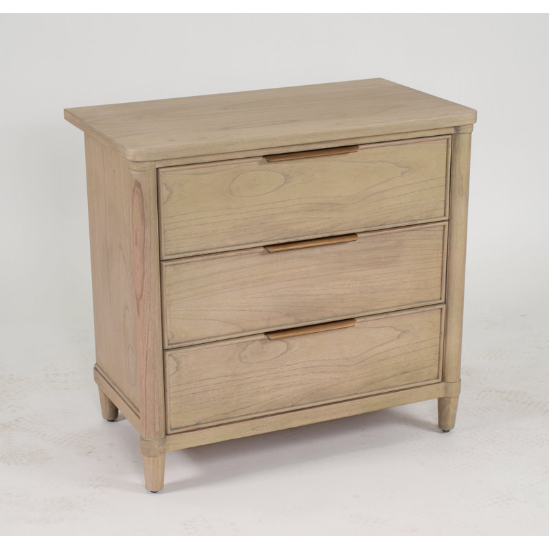 Clair 3 - Drawer Solid Wood Dresser, Pumice