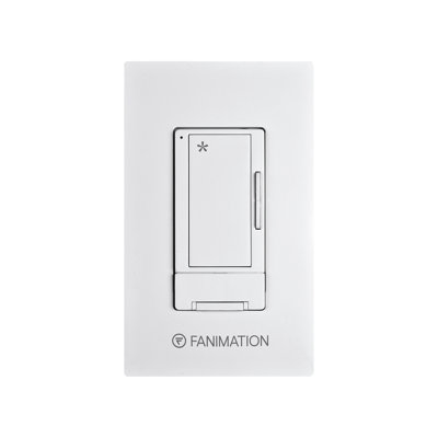 Ceiling Fan Wall Control With Receiver - 3 Speed Fan - White