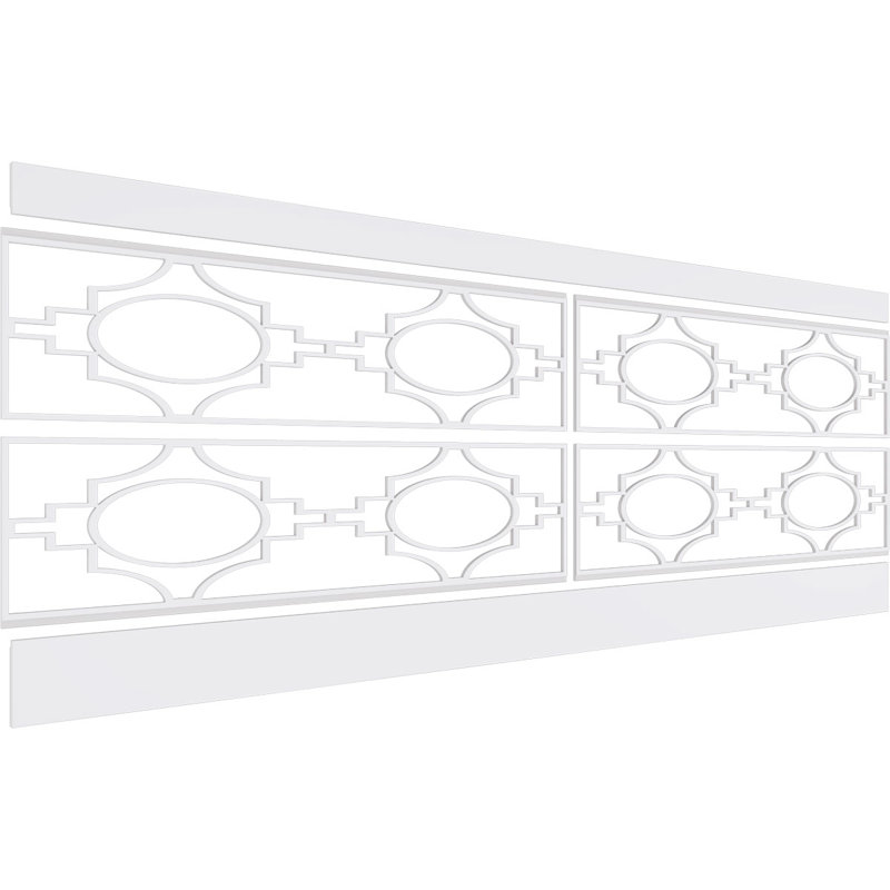 Ensemble de lambris en gypse et PVC, H 32 po x l 94,5 po x P 0,625 po