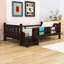 Lit en bois pour enfants avec rangement intégré et garde-corps-647593700-647593707