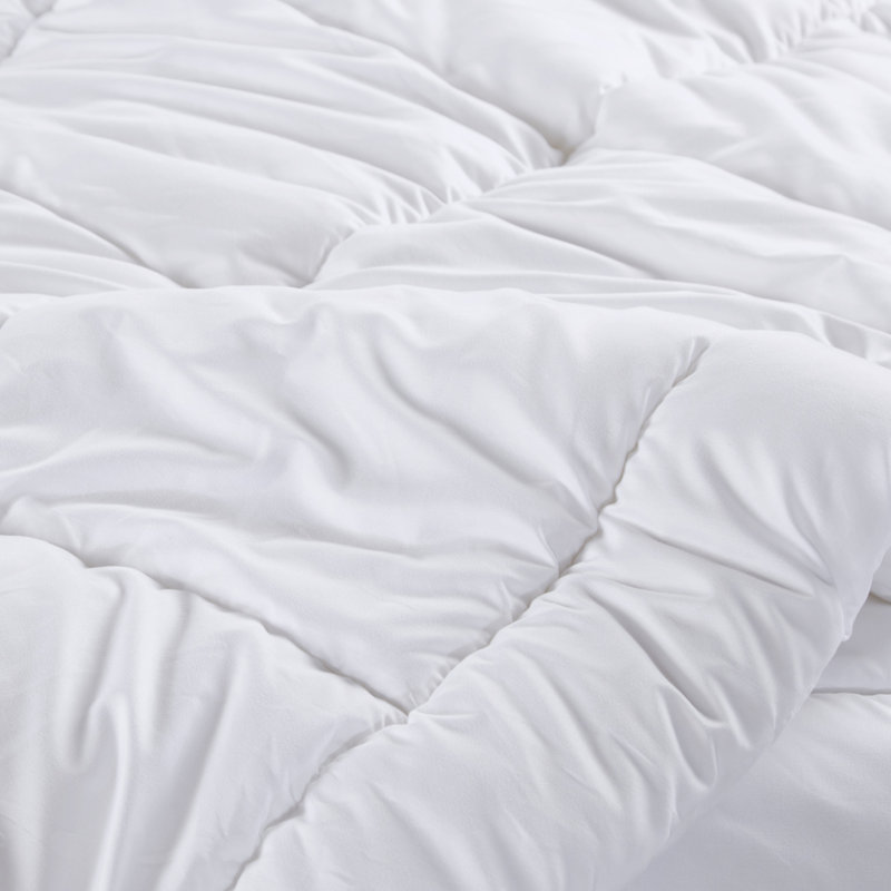 Ensemble d'édredon brodé 100% satin de coton 500 fils 500 fils Luxury Collection, Blanc