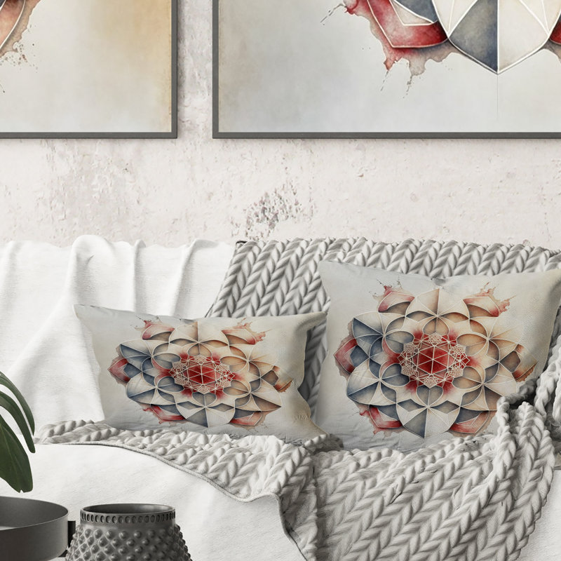 Fundamental Patterns Sacred Geometry III - Abstract Geometric Printed Throw Pillow