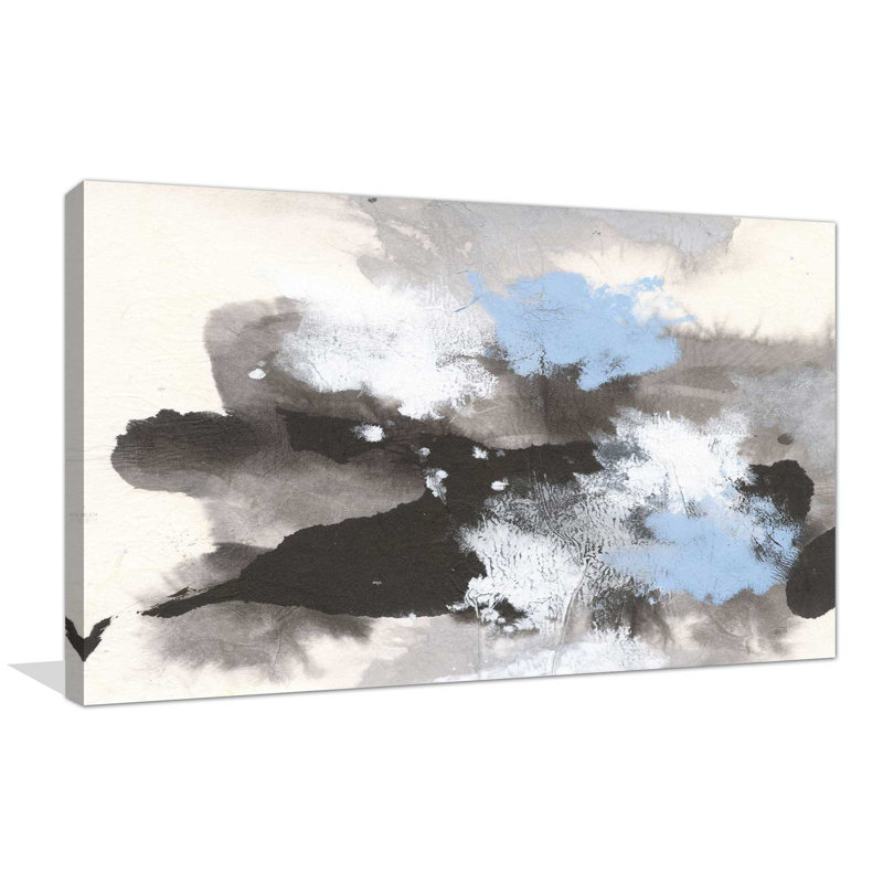 Bouffée de bleu II - Peinture, L 40 po x H 24 po, Toile tendue