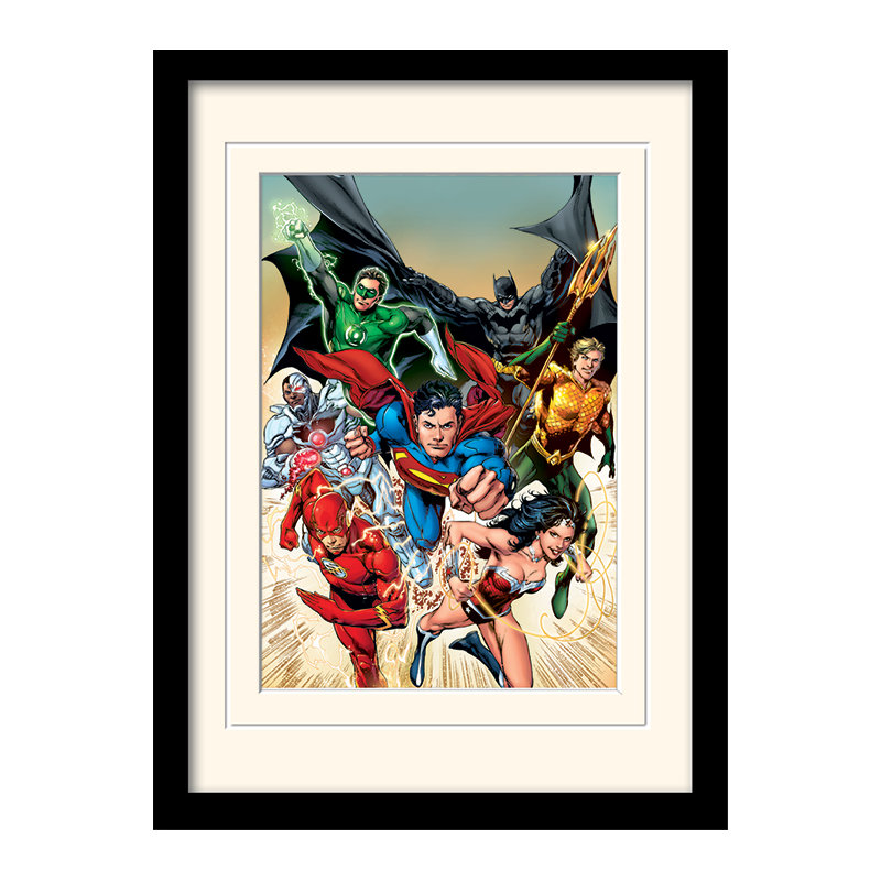 DC Comics Justice League Heroic Framed Graphic Art Print