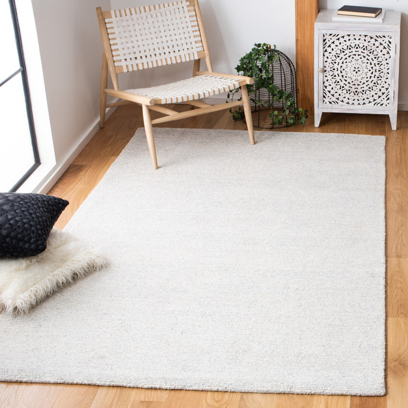 Tapis de couleur unie en laine touffeté à la main Kunden, Rectangle 4 pi x 6 pi