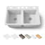 Riverby® 33" undermount double-bowl workstation kitchen sink-1894224682
