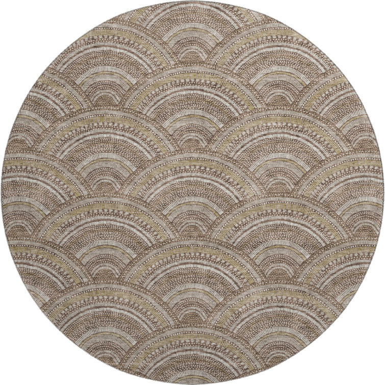 Premium Machine Washable Prisco Brown Rug