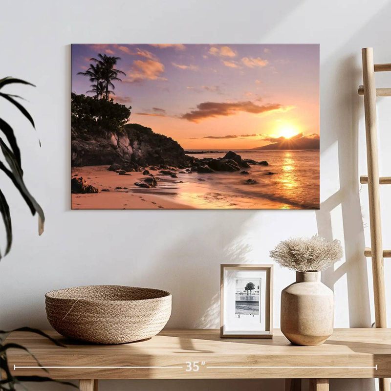 Gillard Kapalua Gillard coucher de soleil, H 16 po x l 24 po