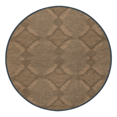 Machine Washable Trellis Brown Area Rug