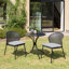 Maday Patio Dining Side Chair with Cushion-1912220502-1912220501