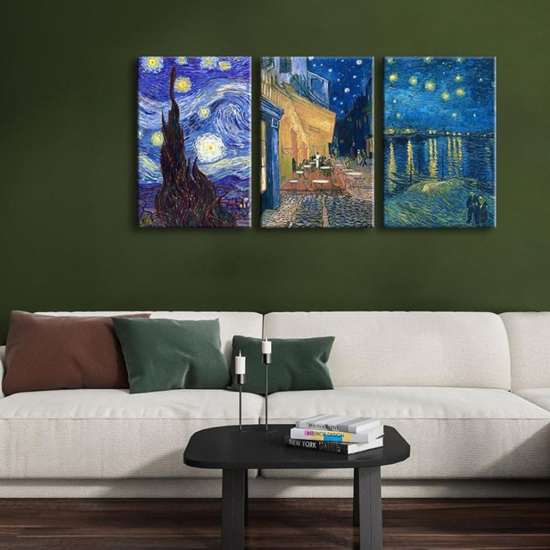 3 Piece No Frame Print on Canvas
