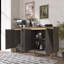Buffet moderne bicolore à contraste visuel avec tablettes réglables-213897826