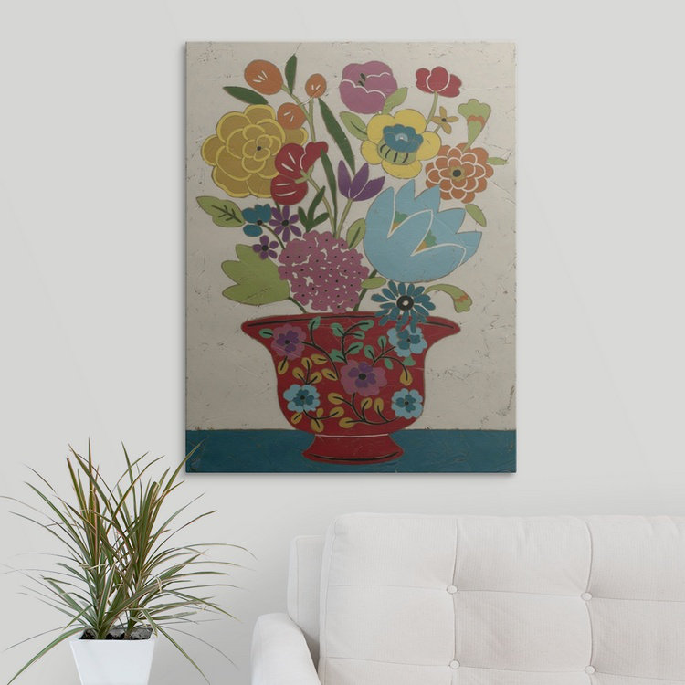 « ii » chariklia zarris, reproduction d’art Sentimental Bouquet, H 24 po x l 18 po x P 1,5 po, Toile